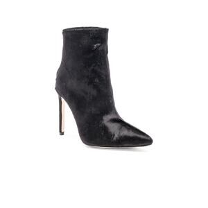 RAYE Christine Bootie Chrissy Teigen Velvet Velour Black Point Toe Slim …